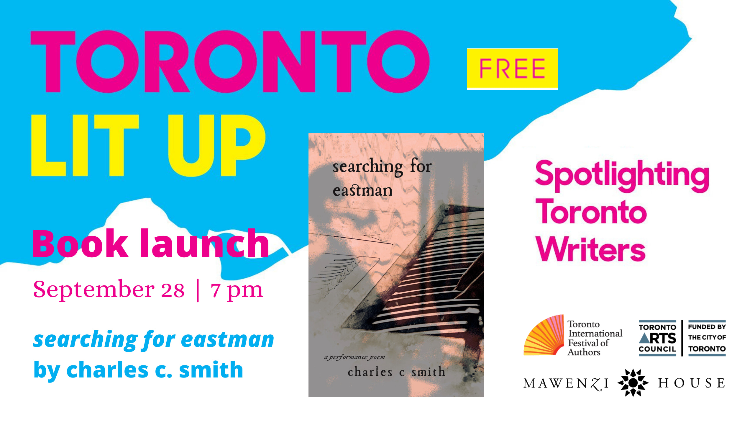 searching for eastman book launch, Sept 28, 7pm